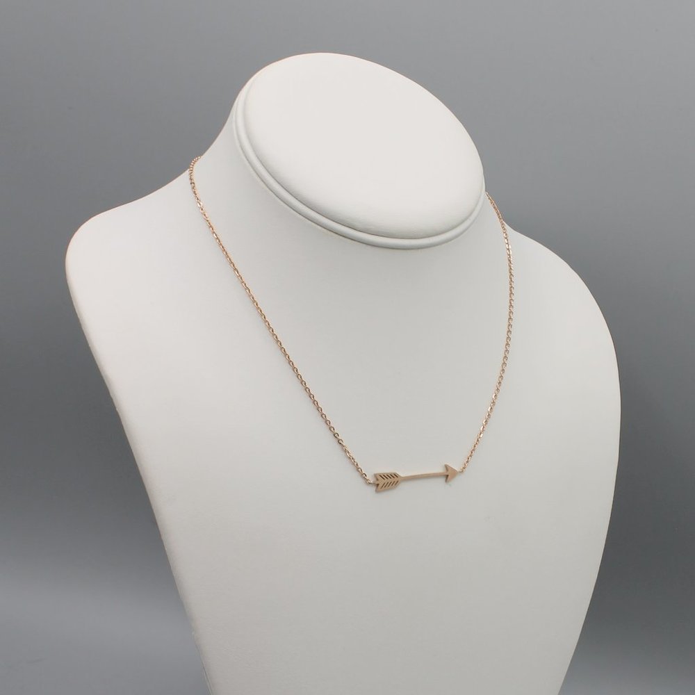 Arrow love bar necklace rose gold tone - Picture 5 of 6